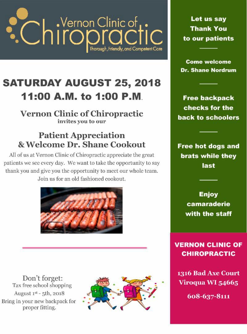 Upcoming Event at Vernon Chiropractic in Viroqua